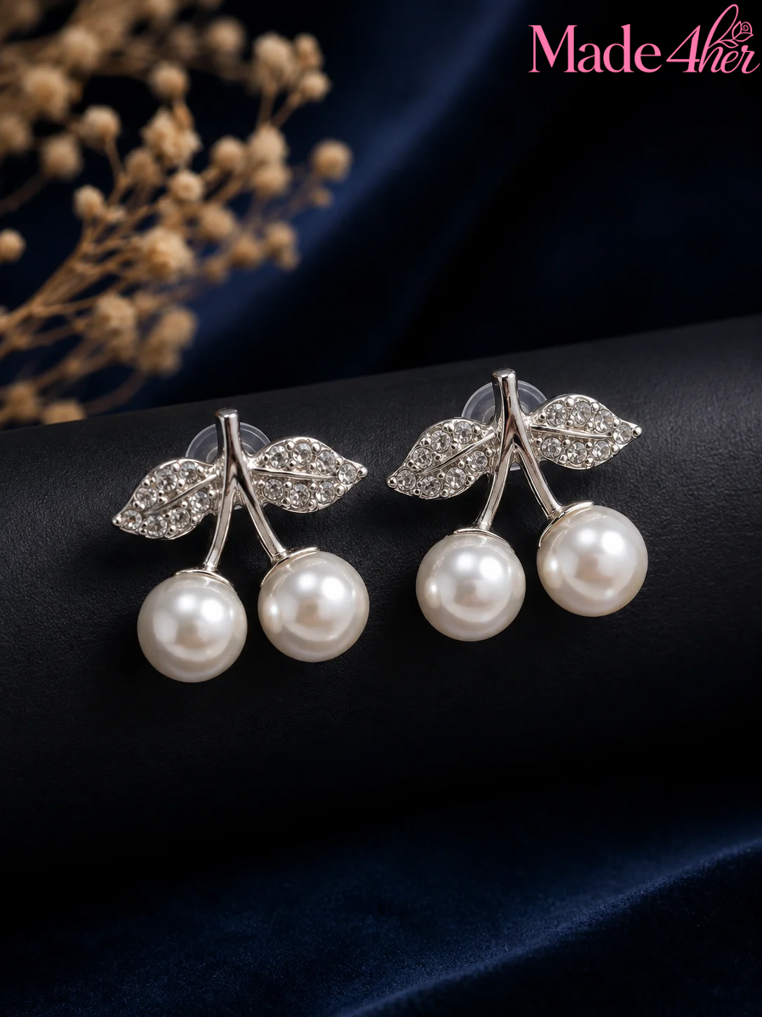 Set Of 13 Oxidized Designer Stud Earrings With Folding Jewelry Box