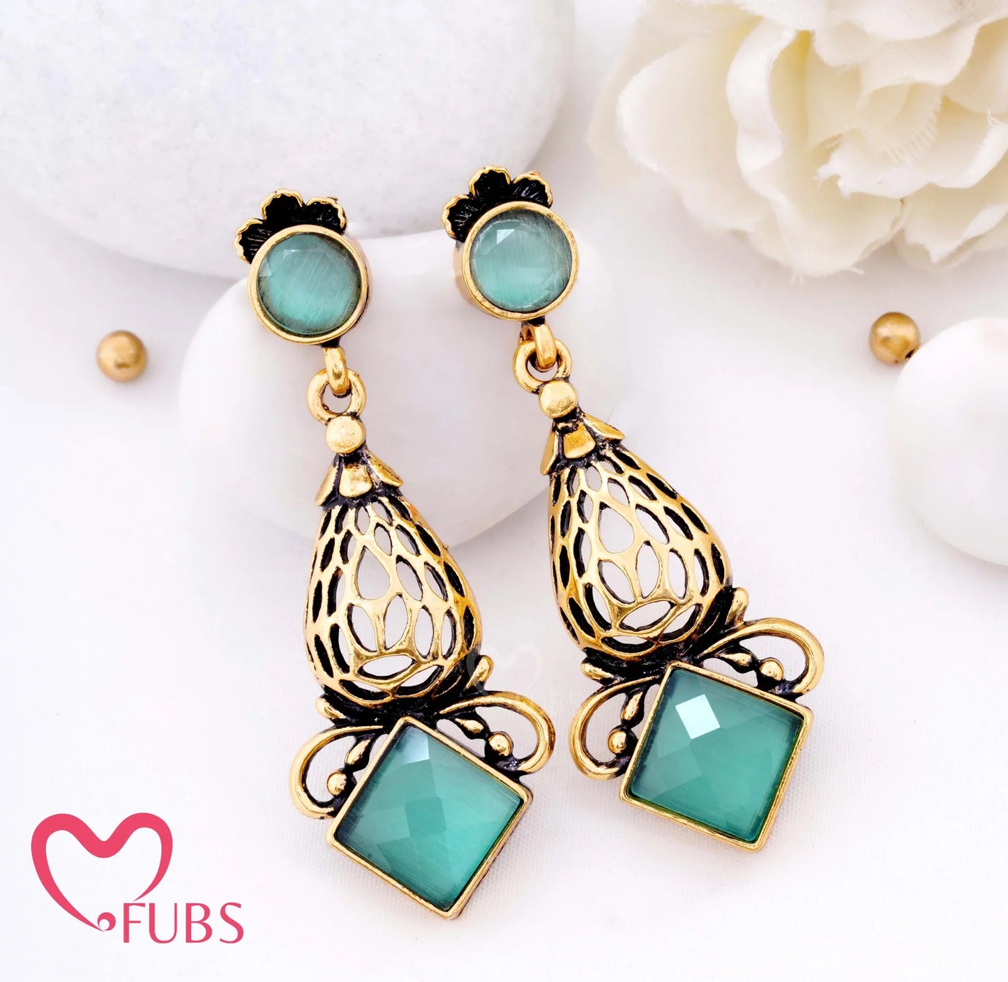 Vintage Filigree Drop Earrings