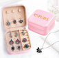 Exclusive Jewelry Box of 3 Matching Sets - Earrings, Necklace and Rings